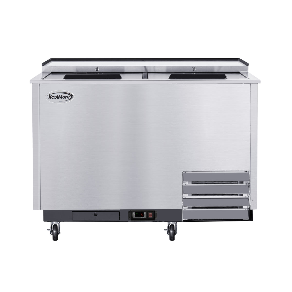 KoolMore KM-GF50-SS 50-Inch Glass Froster — 14 cu. ft., 2 Doors