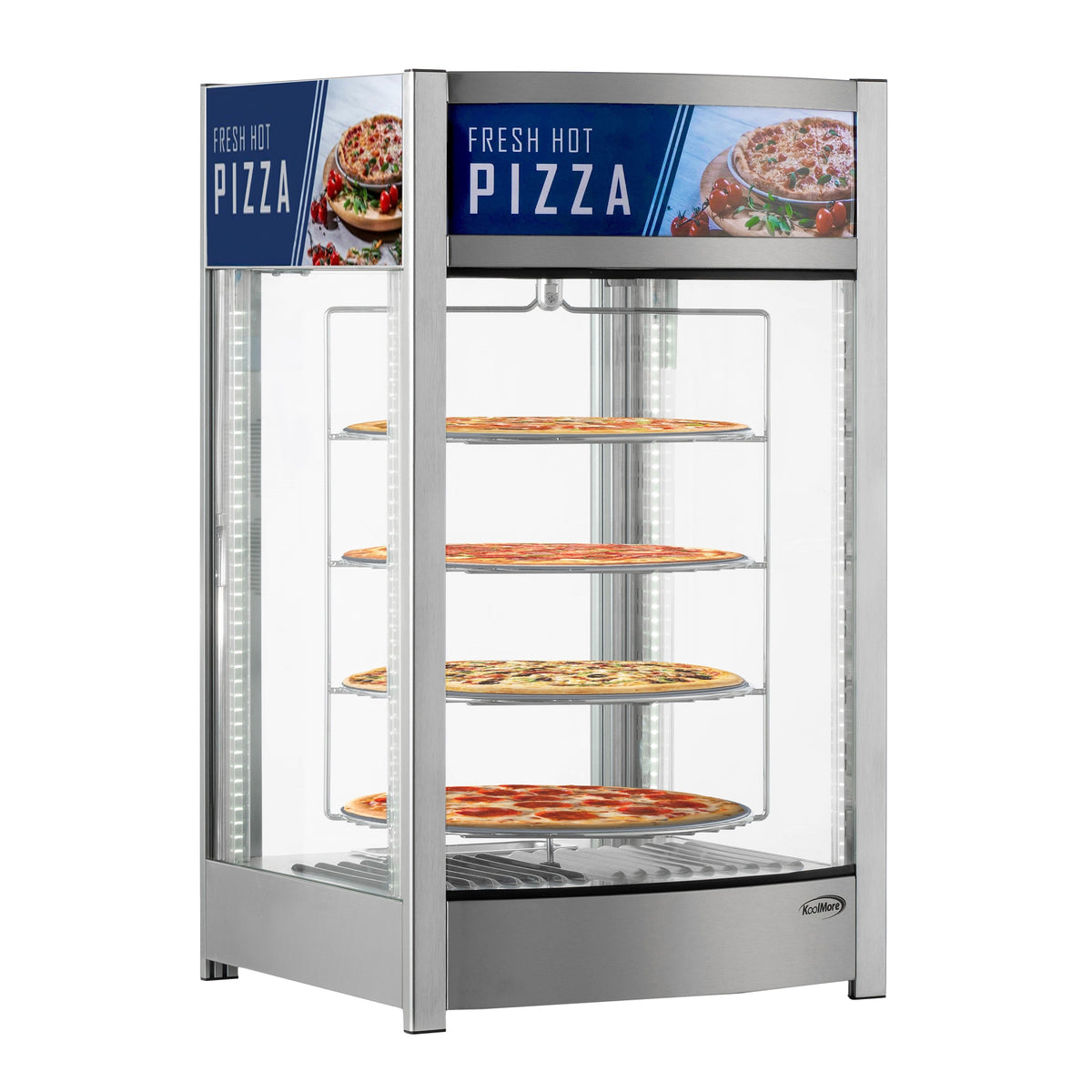 KoolMore KM-HPD4-12 18-Inch Heated Display Case — Stainless-Steel