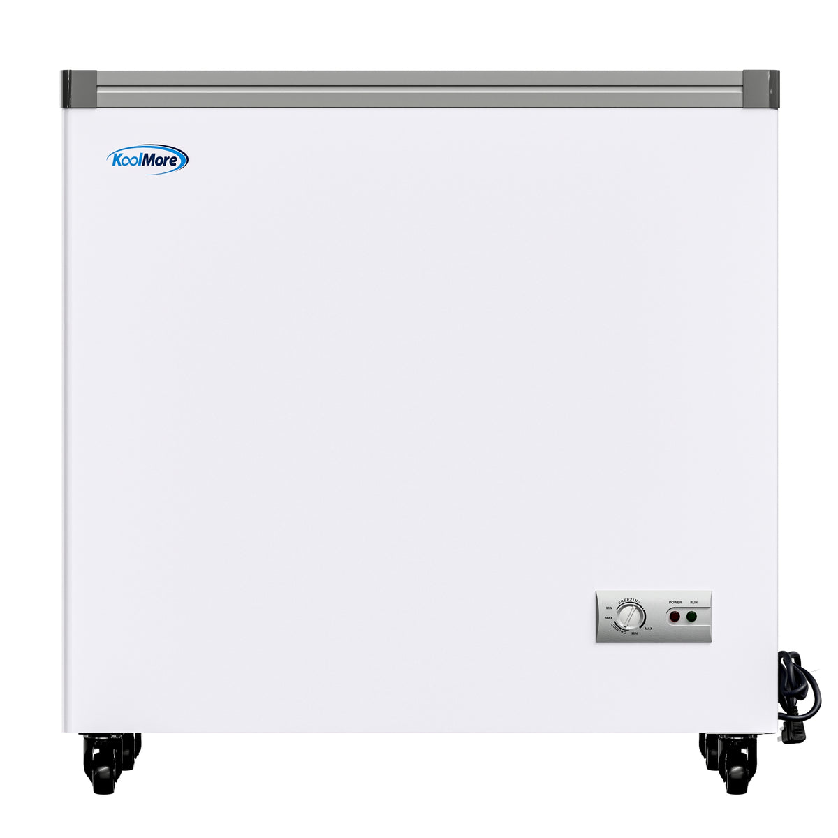 KoolMore KM-ICD-7C 33-Inch Ice Cream Display Freezer — 7 cu. ft., 2 Doors, White