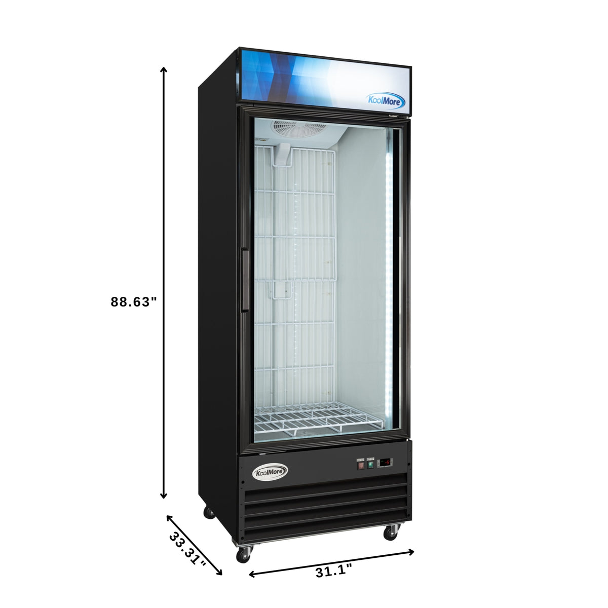 KoolMore KM-IM31-1GD 31-Inch Ice Merchandiser Freezer — 25 cu. ft., 1 Door