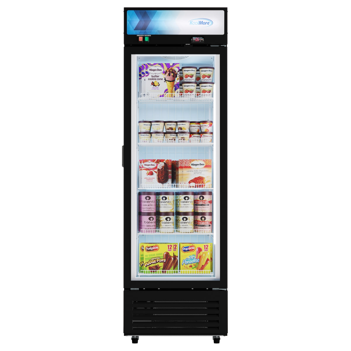 KoolMore KM-MDF-1GD-12C 24-Inch Glass Door Merchandiser Freezer — 12 cu. ft., 1 Door