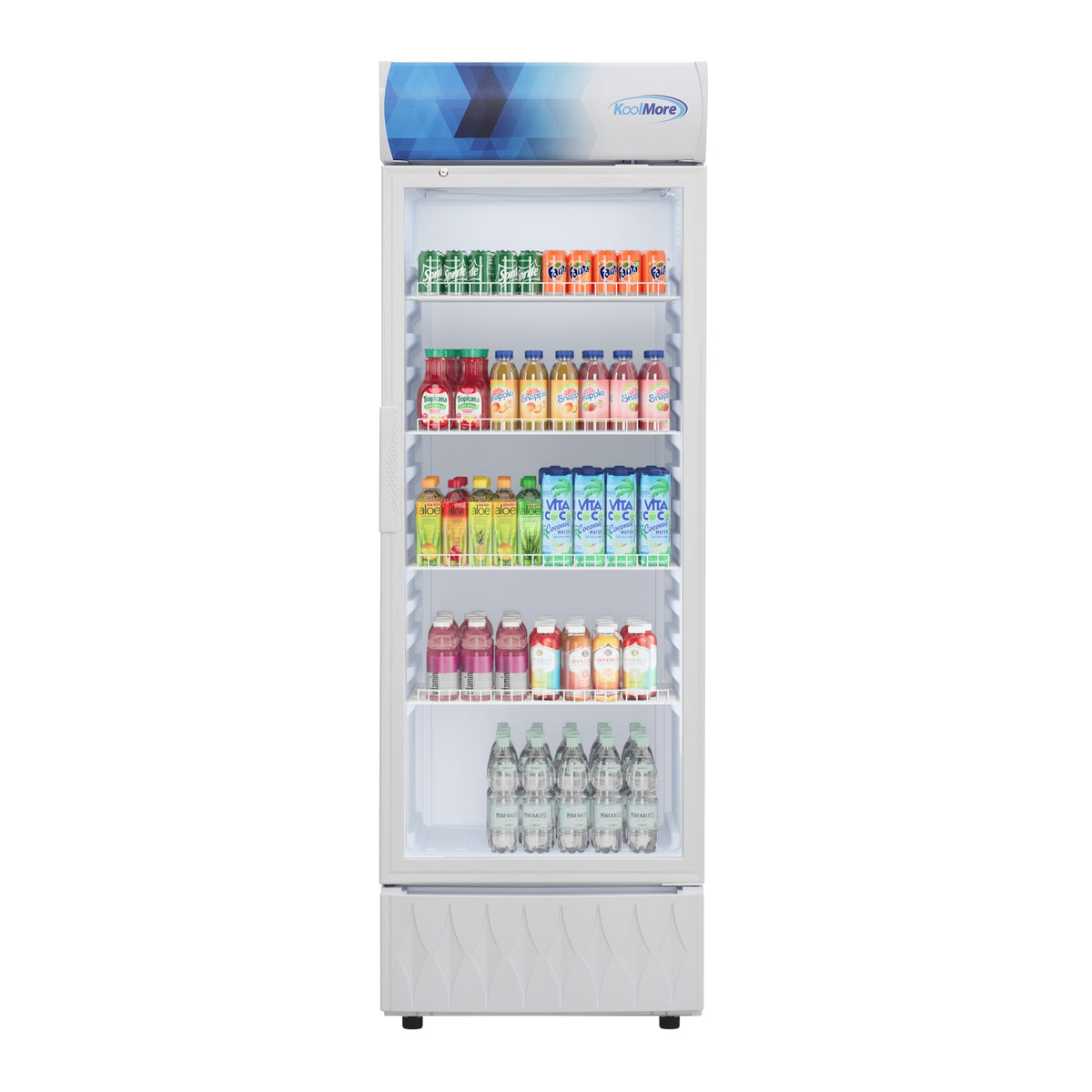 KoolMore KM-MDR-1GD-12CWH 24-Inch Glass Door Merchandiser Refrigerator — 12 cu. ft., 1 Door