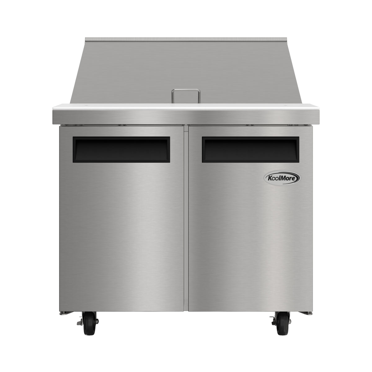KoolMore KM-MPTR36-2D 36-Inch Sandwich / Salad Prep Table — 11 cu. ft., 2 Doors, Stainless-Steel