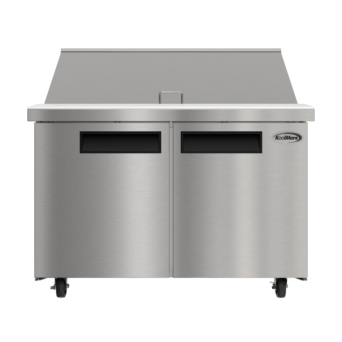 KoolMore KM-MPTR46-2D 46-Inch Sandwich / Salad Prep Table — 14 cu. ft., 2 Doors, Stainless-Steel