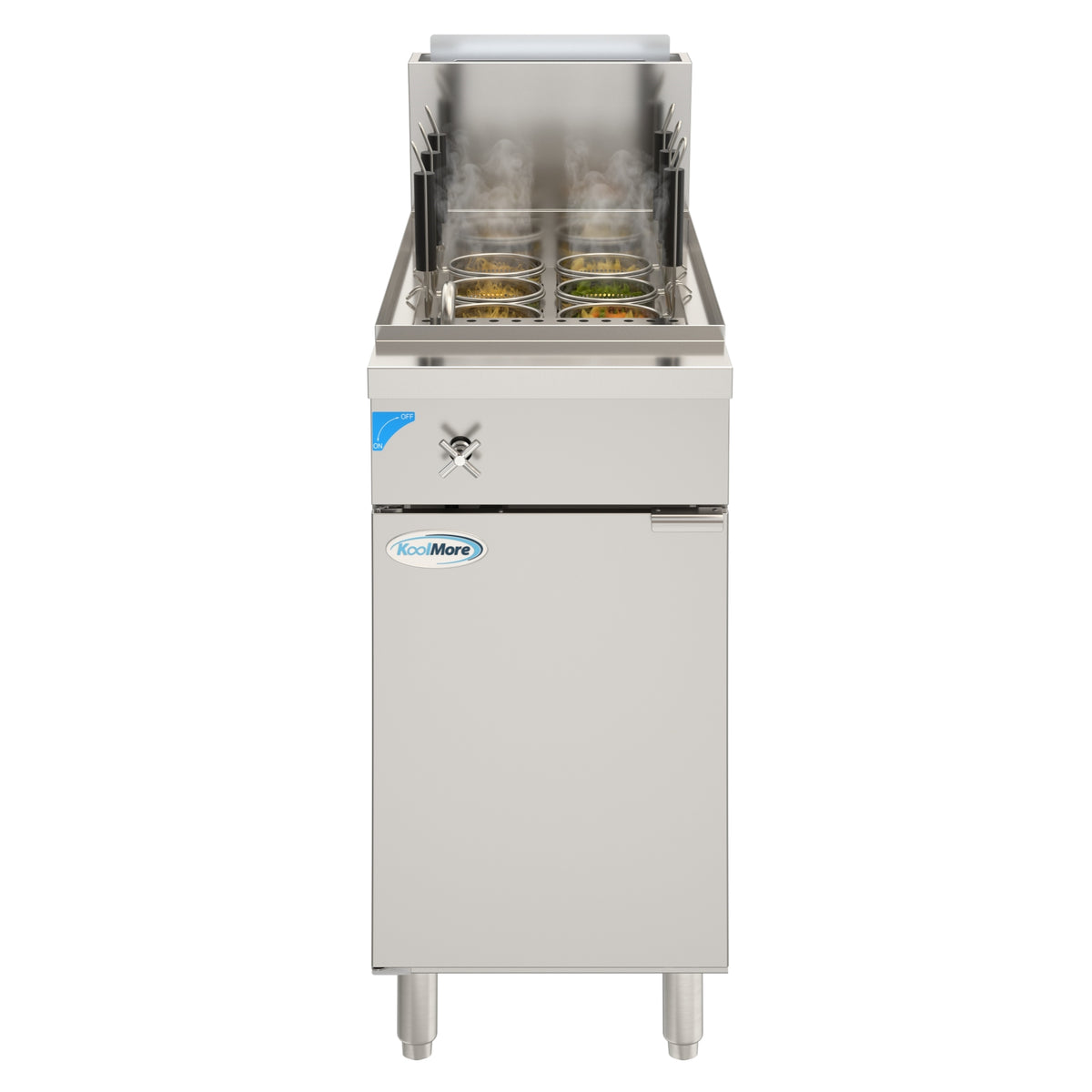 KoolMore KM-PC6-NG Pasta Cooker — 2 Burners, Silver