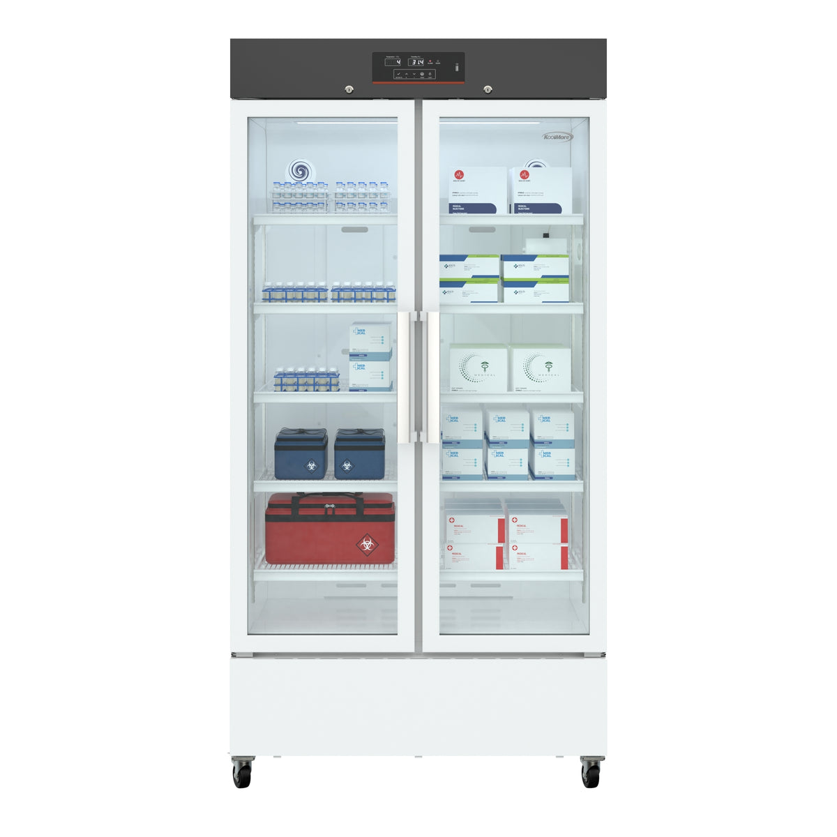 KoolMore KM-PHR-27C 38-Inch Laboratory / Medical Refrigerator — 27 cu. ft., 2 Doors, White
