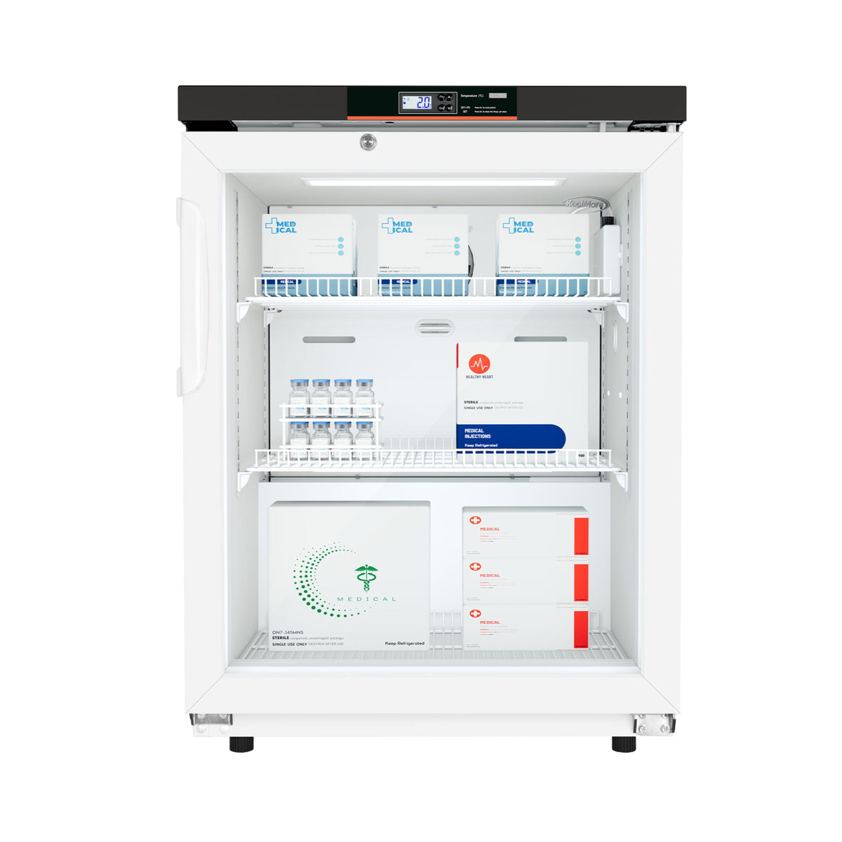 KoolMore KM-PHR-45C 24-Inch Laboratory / Medical Refrigerator — 4.5 cu. ft., 1 Door, white