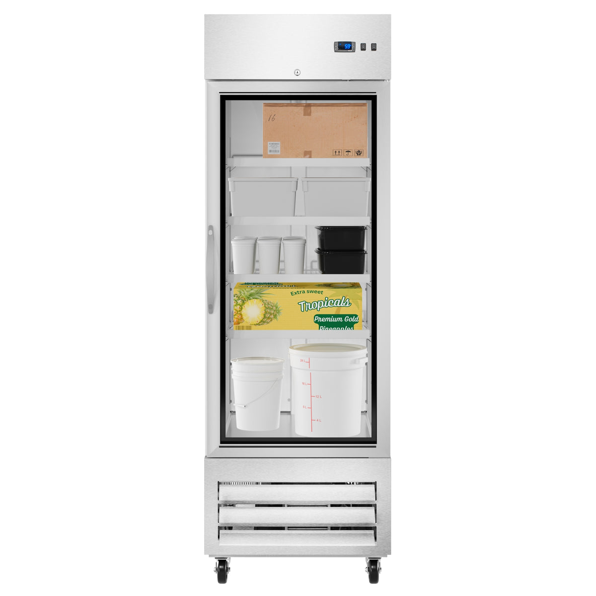 KoolMore KM-RIC-1DGD 27-Inch Refrigerator / Freezer Combination — 23 cu. ft., 1 Door, Stainless-Steel
