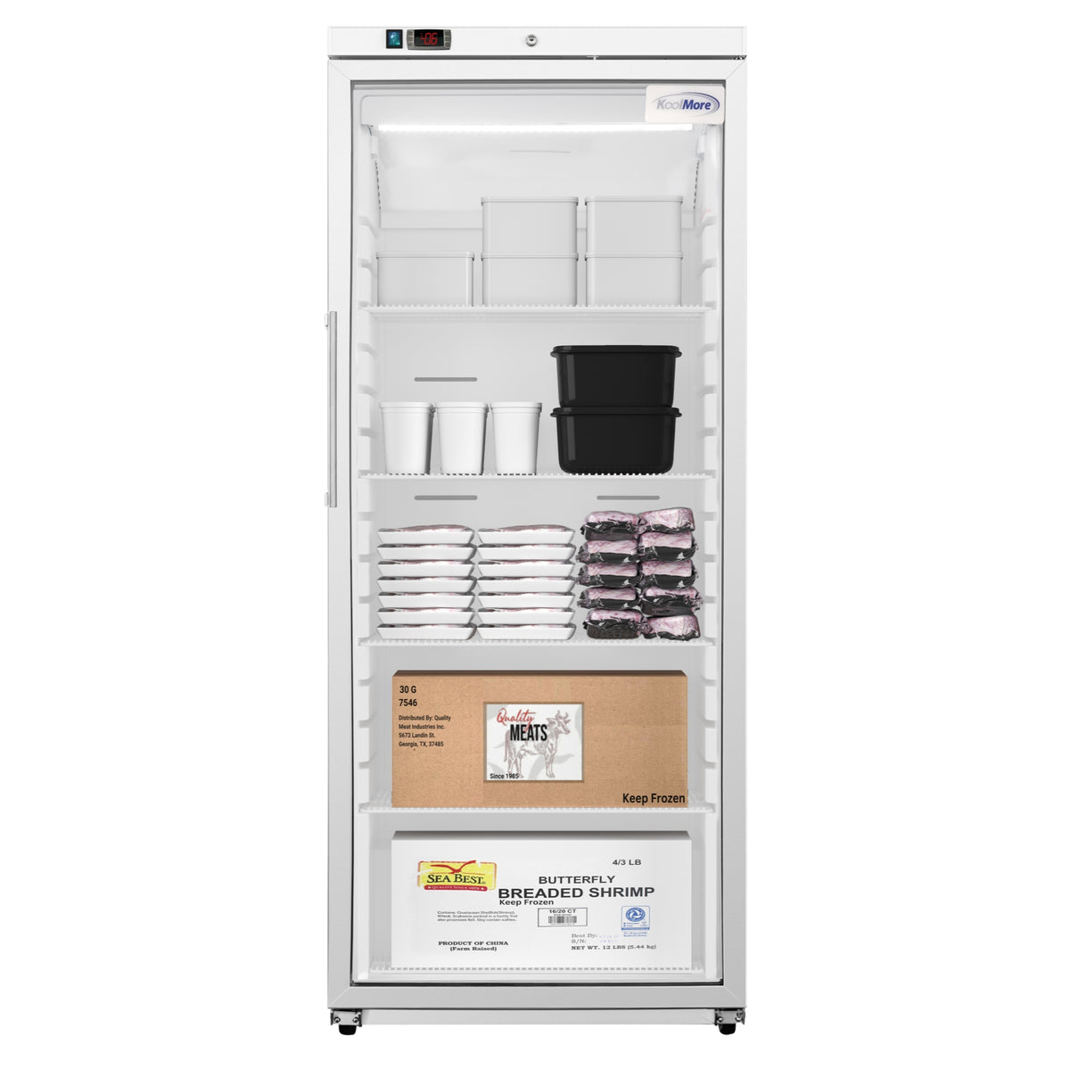 KoolMore KM-RIF-1GD21C-A 30-Inch Reach-In Freezer — 21 cu. ft., 1 Door, White