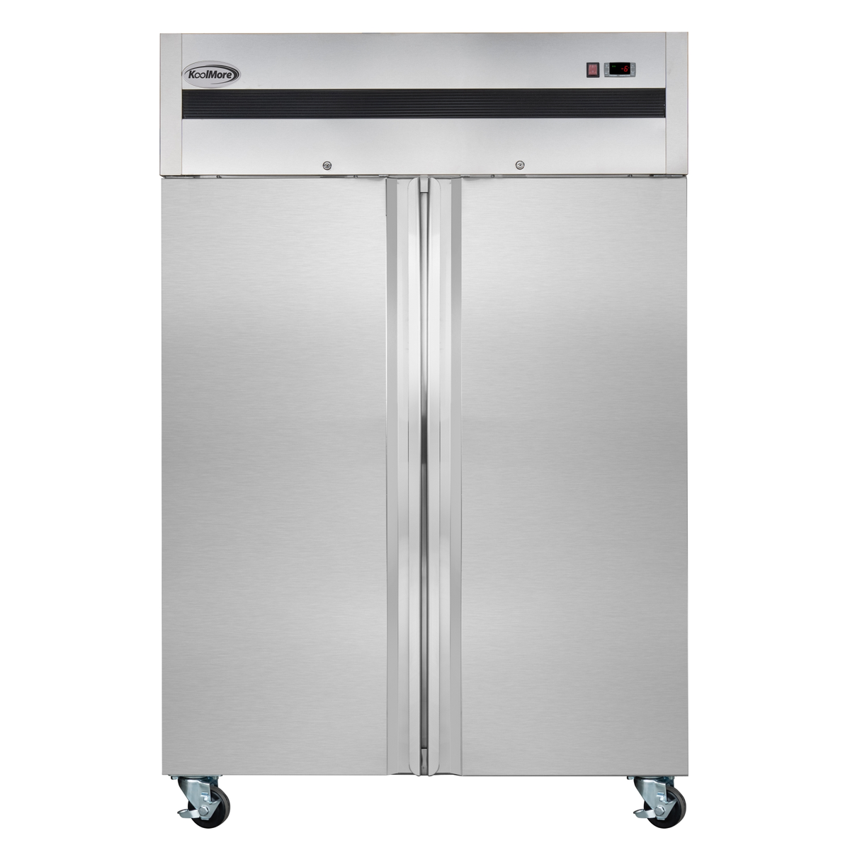 KoolMore KM-RIF-2D-SS-TM 54-Inch Reach-In Freezer — 49 cu. ft., 2 Doors, Stainless-Steel