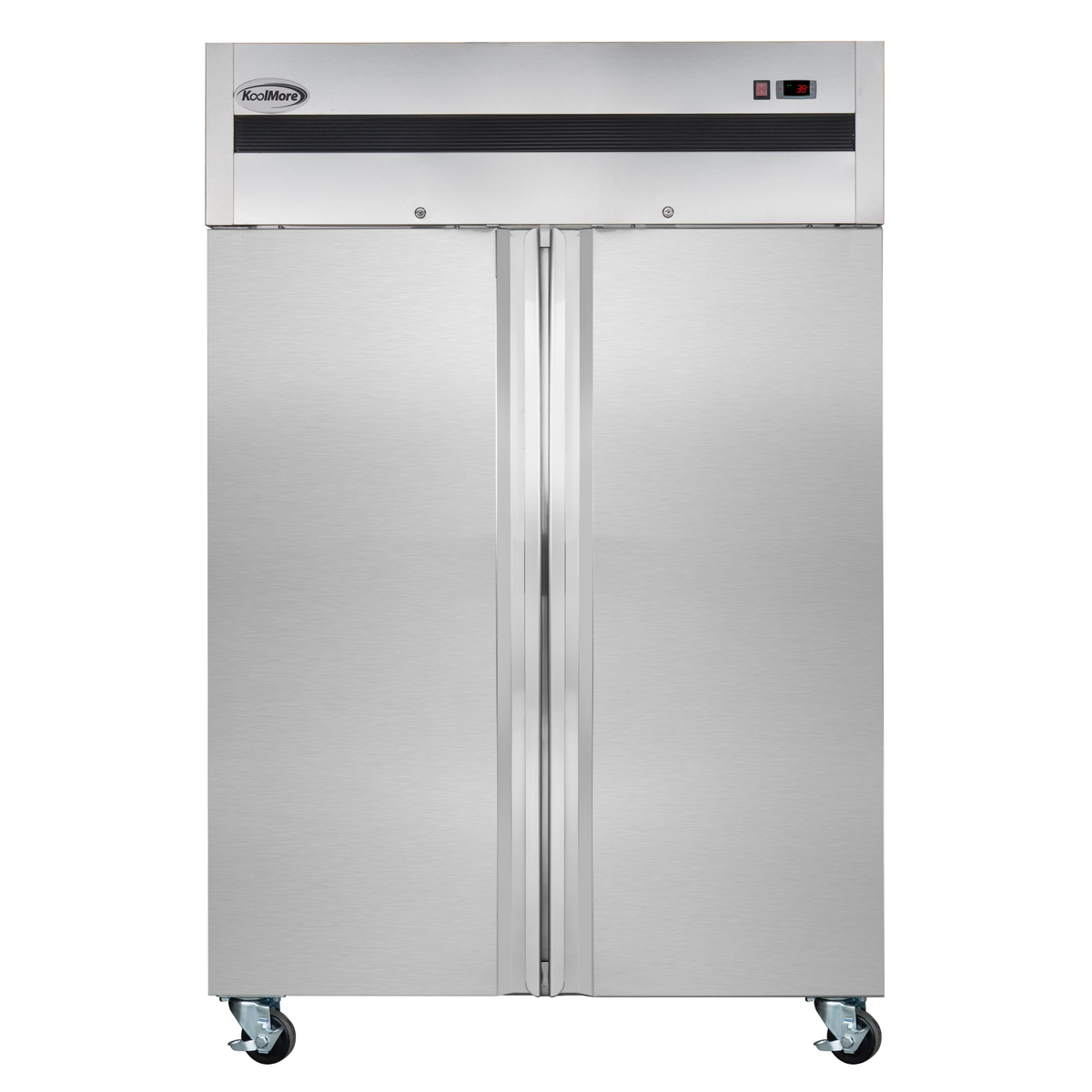 KoolMore KM-RIR-2D-SS-TM 54-Inch Reach-In Refrigerator — 49 cu. ft., 2 Doors, Stainless-Steel