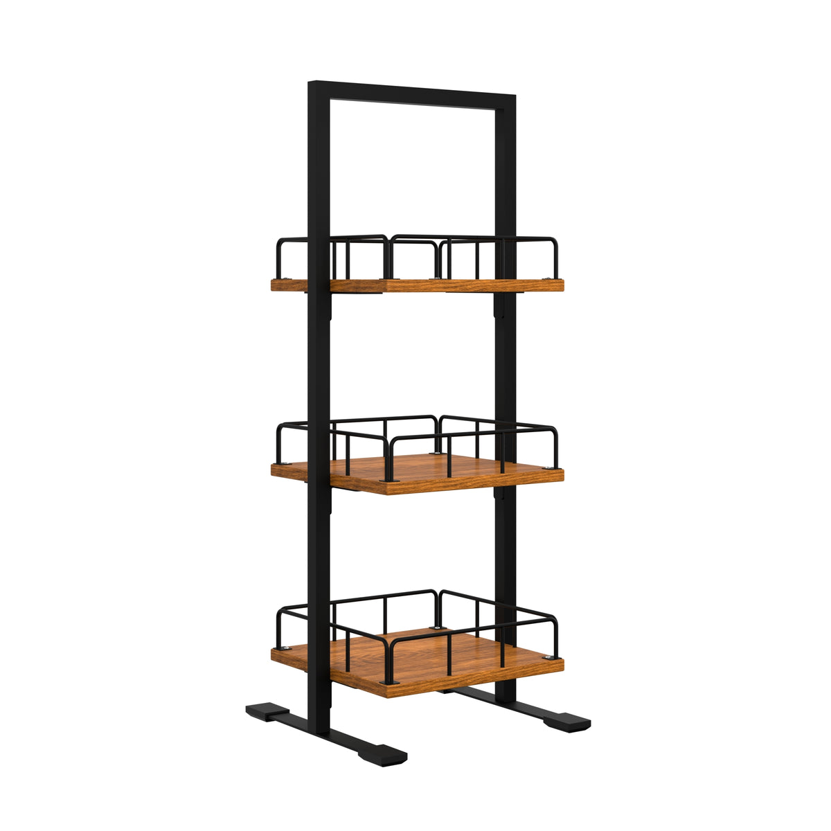 KoolMore KM-SDW-3SOP 12-Inch Non-Refrigerated Wooden Display Case