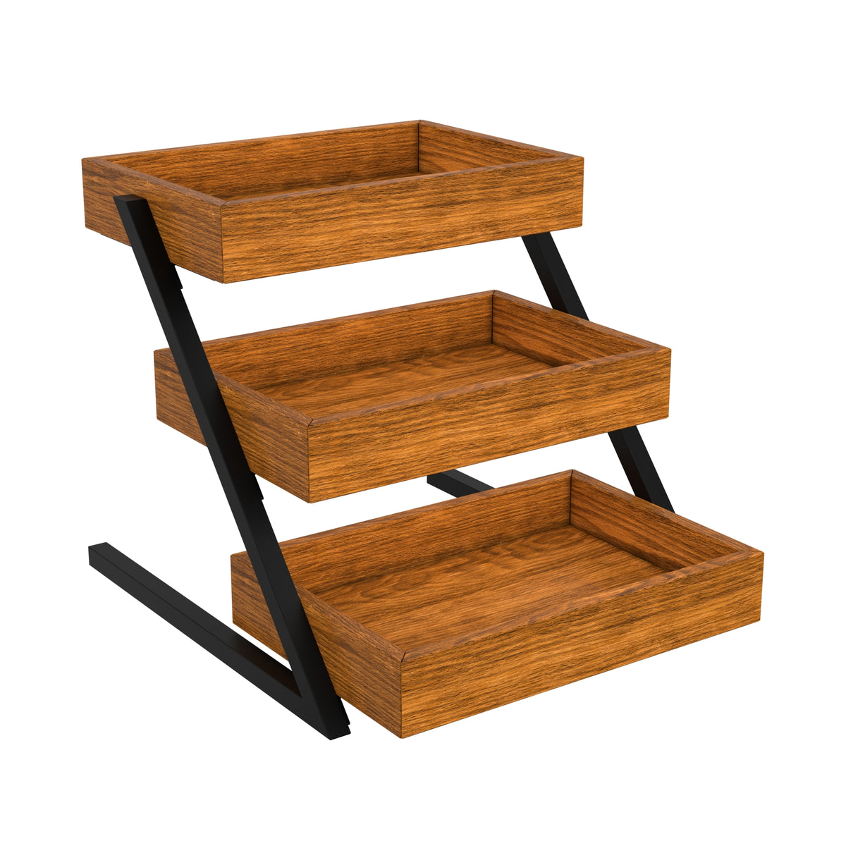 KoolMore KM-SDW-3ST 16.5-Inch Non-Refrigerated Wooden Display Case