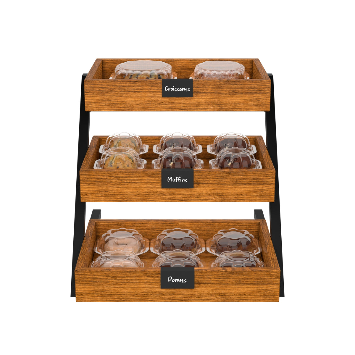 KoolMore KM-SDW-3ST 16.5-Inch Non-Refrigerated Wooden Display Case