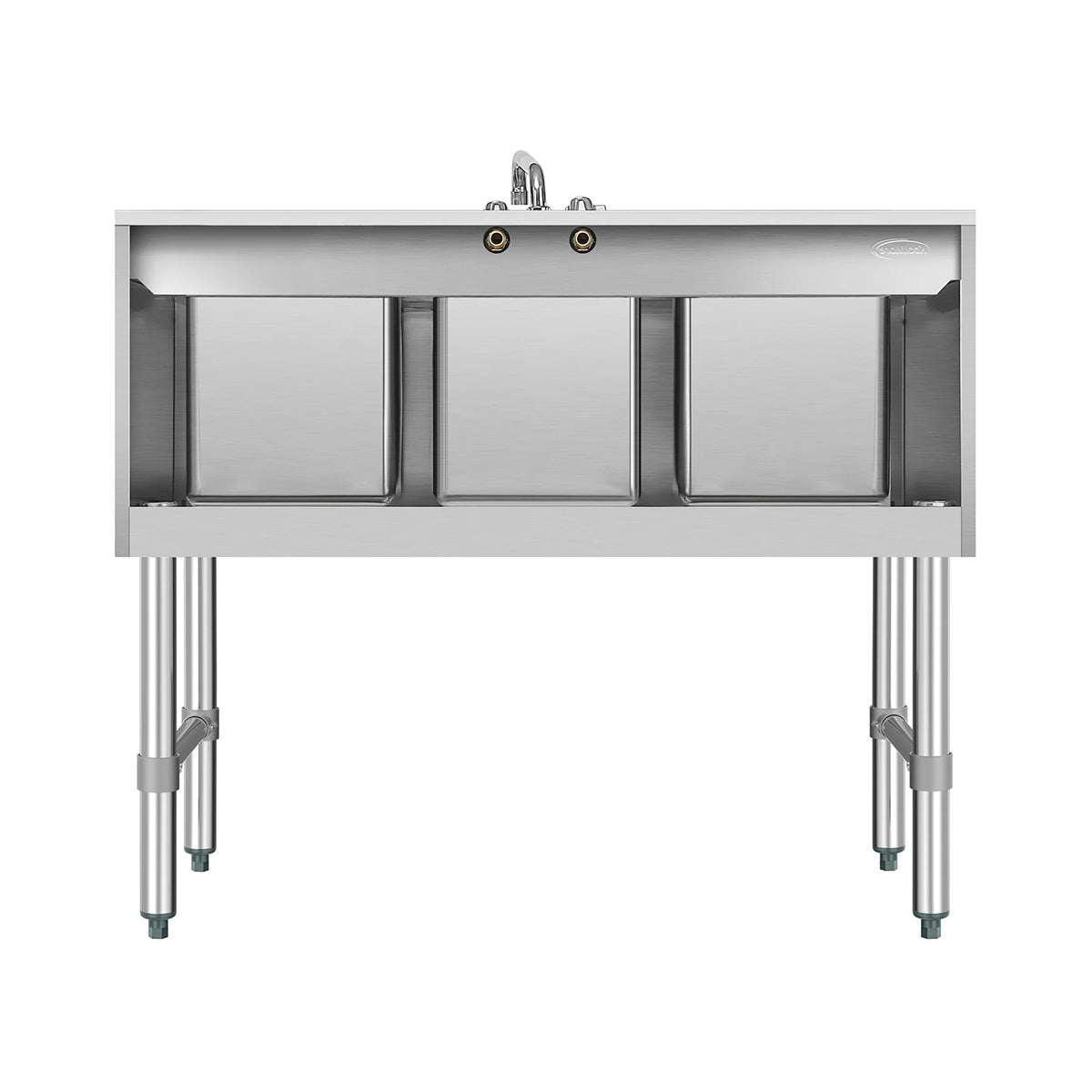 KoolMore SBR3B38-320 38-Inch Underbar Sink — Brushed Stainless-Steel