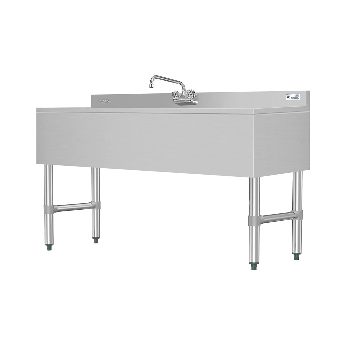 KoolMore SBR3B60-LR-320 60-Inch Underbar Sink — Brushed Stainless-Steel