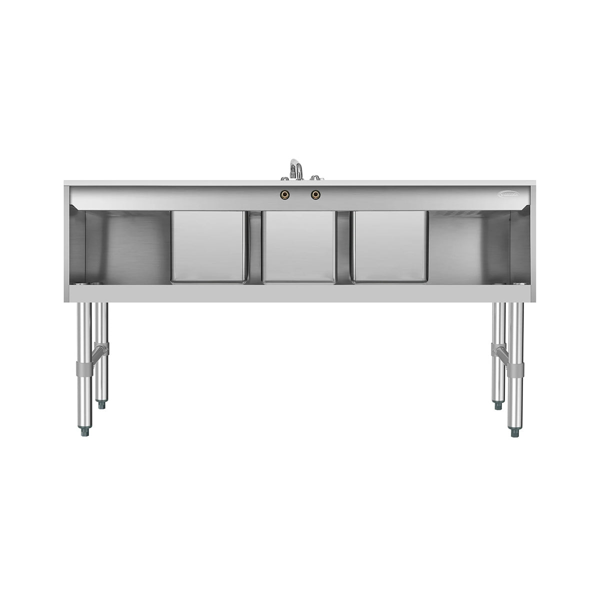 KoolMore SBR3B60-LR-320 60-Inch Underbar Sink — Brushed Stainless-Steel