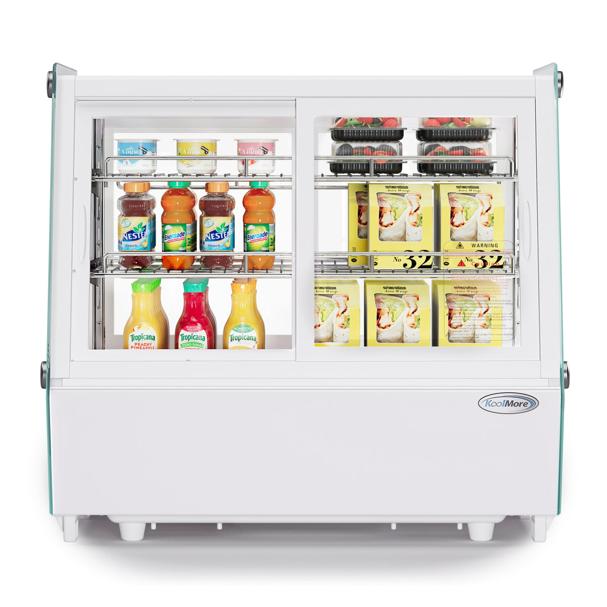KoolMore CDC-125-WH 28-Inch Refrigerated Countertop Display Case — 4 Doors
