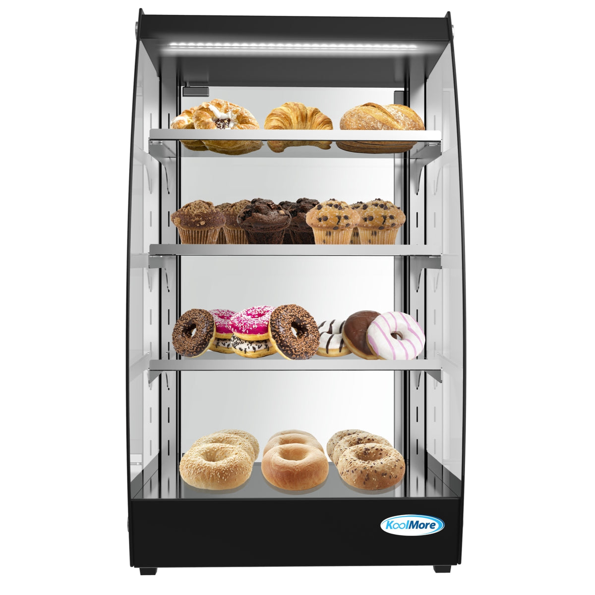 KoolMore DC-3CB 16-Inch Non-Refrigerated Countertop Display Case — 2.7 cu. ft.