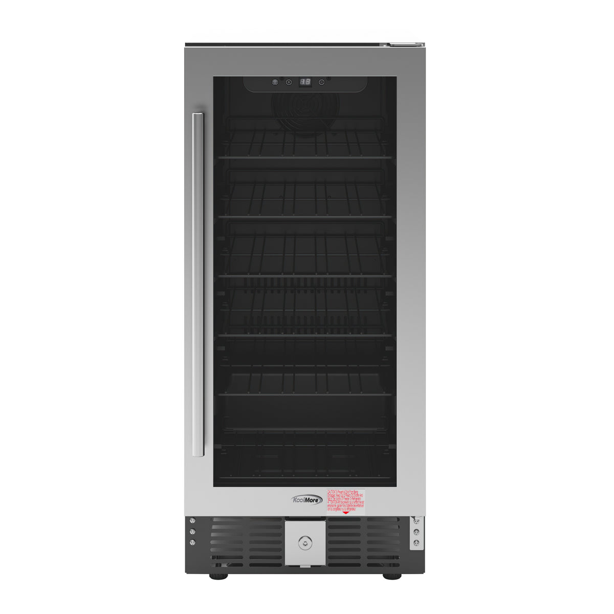 KoolMore KM-BIR3C-GD 15-Inch Compact Refrigerator — 3 cu. ft., 1 Door, Black and Stainless-Steel