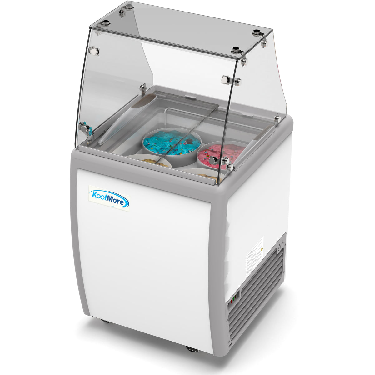 KoolMore KM-ICD-26SD-FG 26-Inch Ice Cream Dipping Cabinet — 6 cu. ft., 2 Doors, White