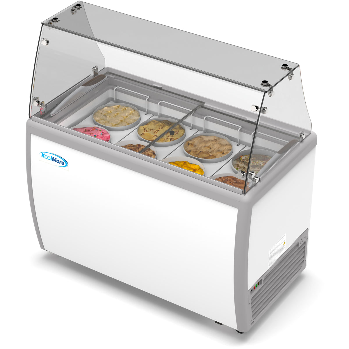 KoolMore KM-ICD-49SD-FG 50-Inch Ice Cream Dipping Cabinet — 13 cu. ft., 2 Doors, White