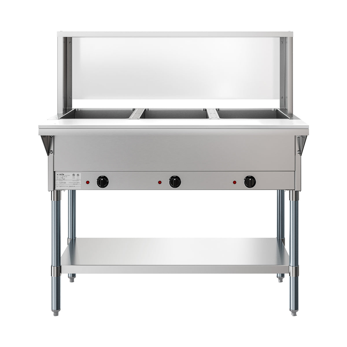 KoolMore KM-OWS-3SG Steam Table — Stainless-Steel