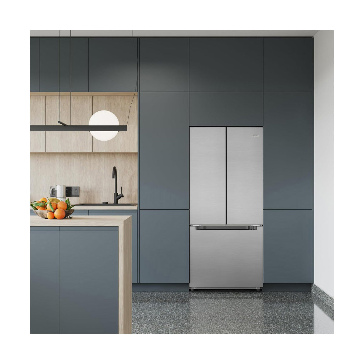 KoolMore KM-RERFDSS-18C Compact Refrigerator — 18.5 cu. ft., 2 Doors