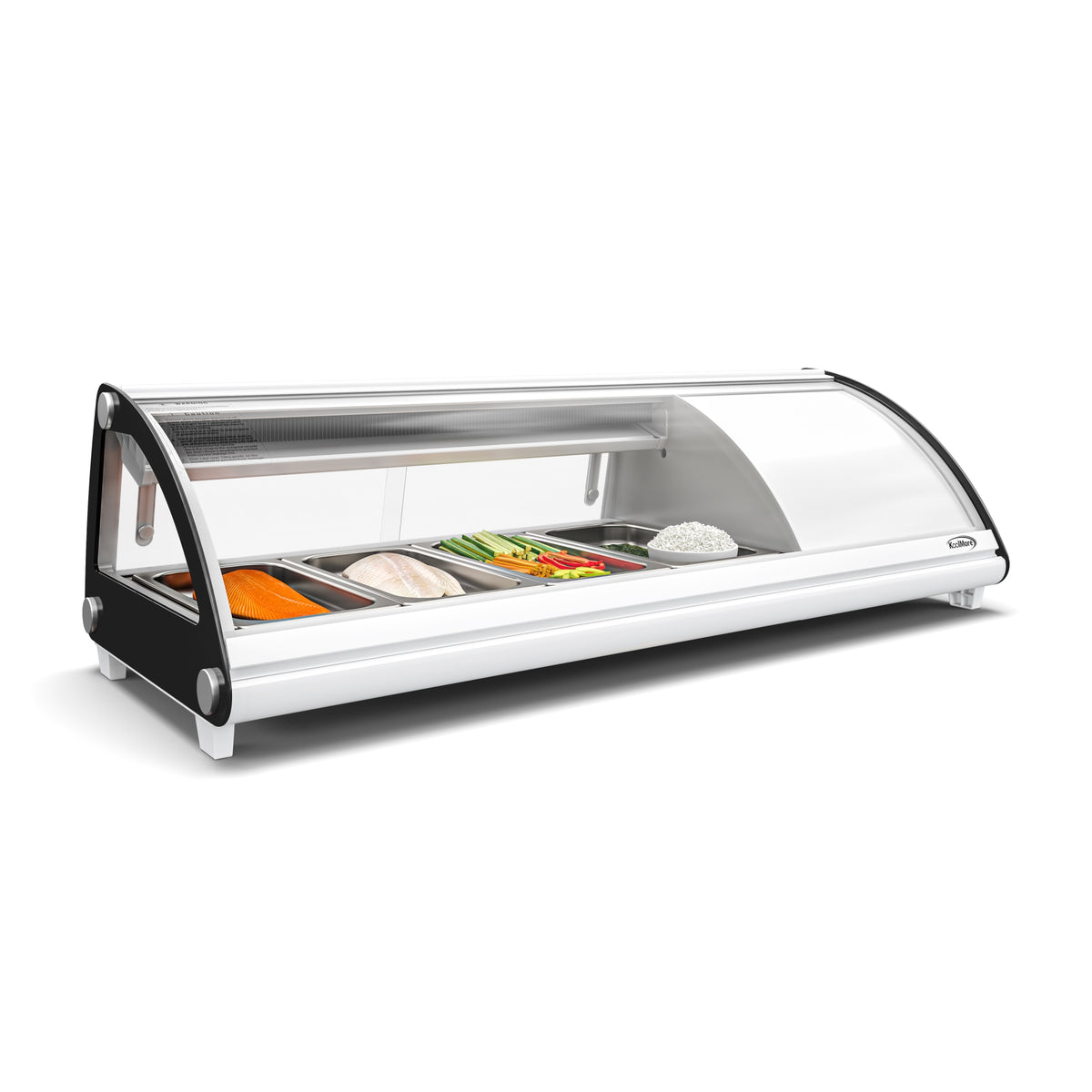 KoolMore KM-SR46-WH 46-Inch Refrigerated Sushi Display Case — 2 Doors, White