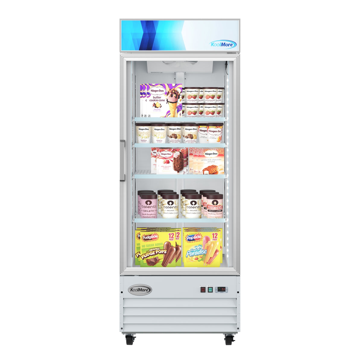 KoolMore MDF-1GD-23C-WH 31-Inch Glass Door Merchandiser Freezer — 23 cu. ft., 1 Door
