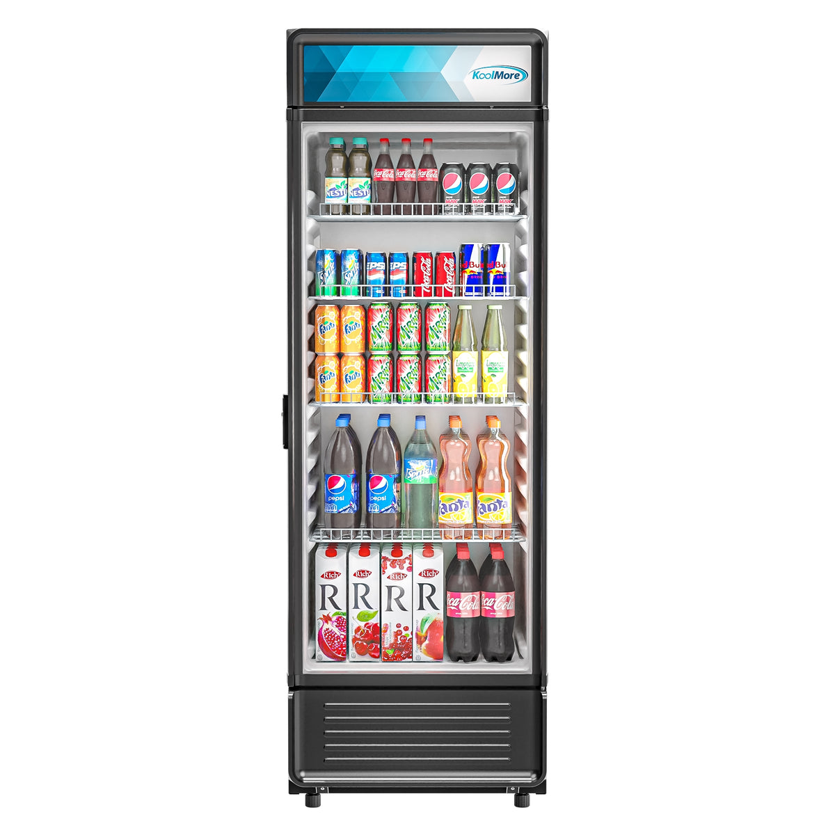 KoolMore MDR-1GD-12C 24-Inch Glass Door Merchandiser Refrigerator — 12 cu. ft., 1 Door