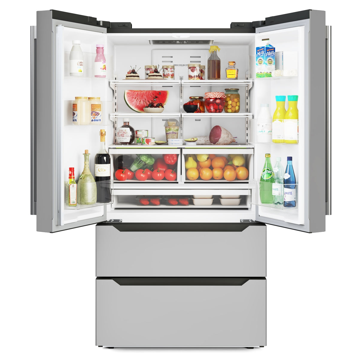 KoolMore RERFDSS-22C Compact Refrigerator — 22.5 cu. ft., 4 Doors
