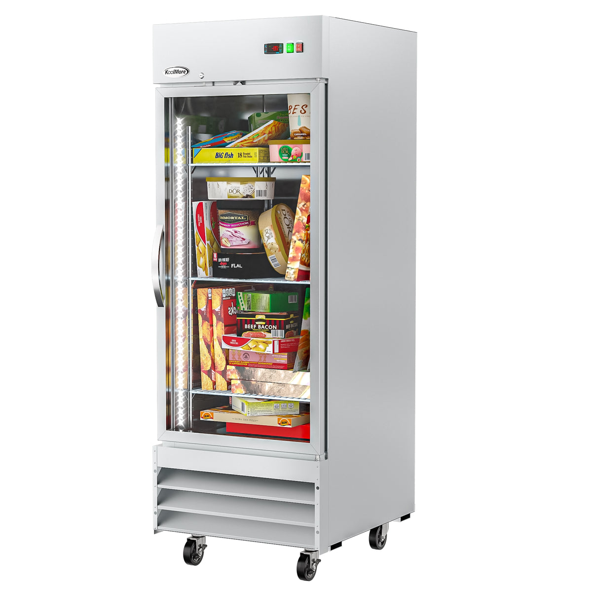 KoolMore RIF-1D-GD 29-Inch Reach-In Freezer — 23 cu. ft., 1 Door