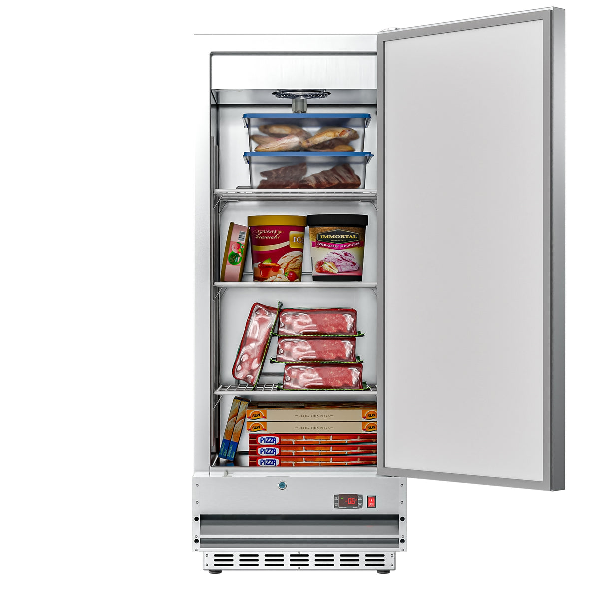 KoolMore RIF-1D-SS12C 25-Inch Reach-In Freezer — 12 cu. ft., 1 Door