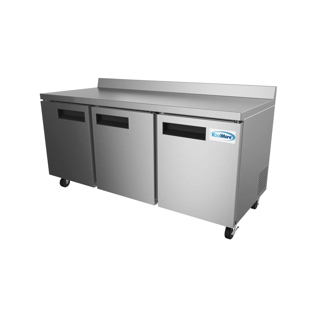 KoolMore RWT-3D-16C 72-Inch Worktop Refrigerator — 16.9 cu. ft., 3 Doors
