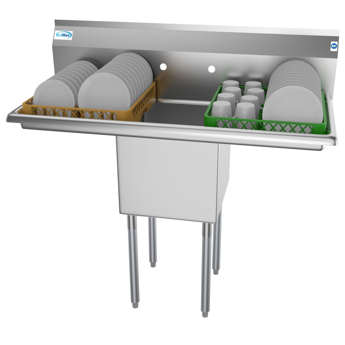 KoolMore SA151512-15B3 45-Inch One Compartment Sink — Stainless-Steel