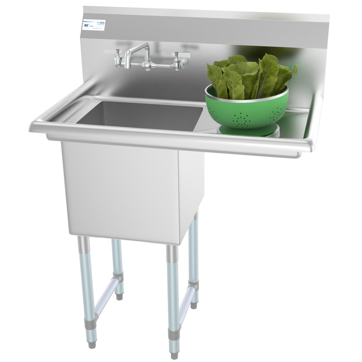 KoolMore SA151512-15R3FA 33-Inch One Compartment Sink — Stainless-Steel