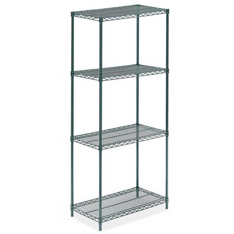 18"D x 30"L x 64"H Green Epoxy Wire Shelving Kit, 4-Shelf, NSF Listed
