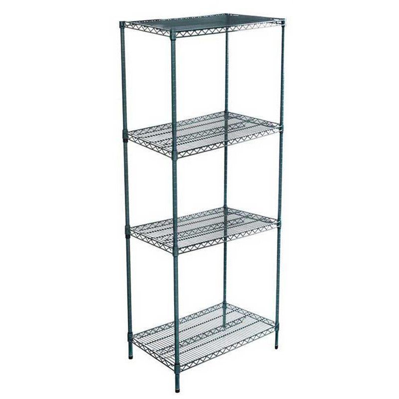 21"D x 24"L x 74"H Green Epoxy Wire Shelving Kit, 4-Shelf, NSF Listed