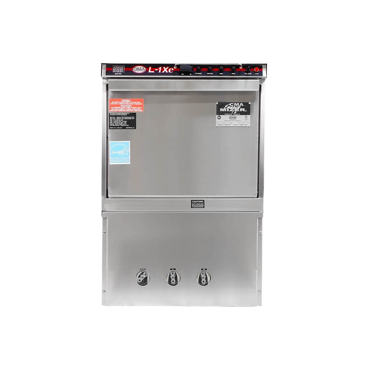 CMA Dishmachines L-1XE 24" Undercounter Dishwasher/Glasswasher,40 Racks/Hr-40 Gal/Hr-Low Temp