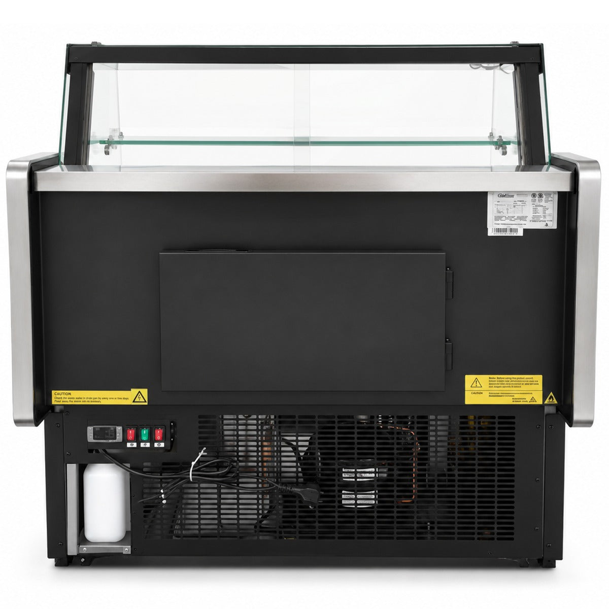 Coldline LDC48-F 48" Refrigerated Flat Straight Glass Fish Display Case with Ice Bin and Drain