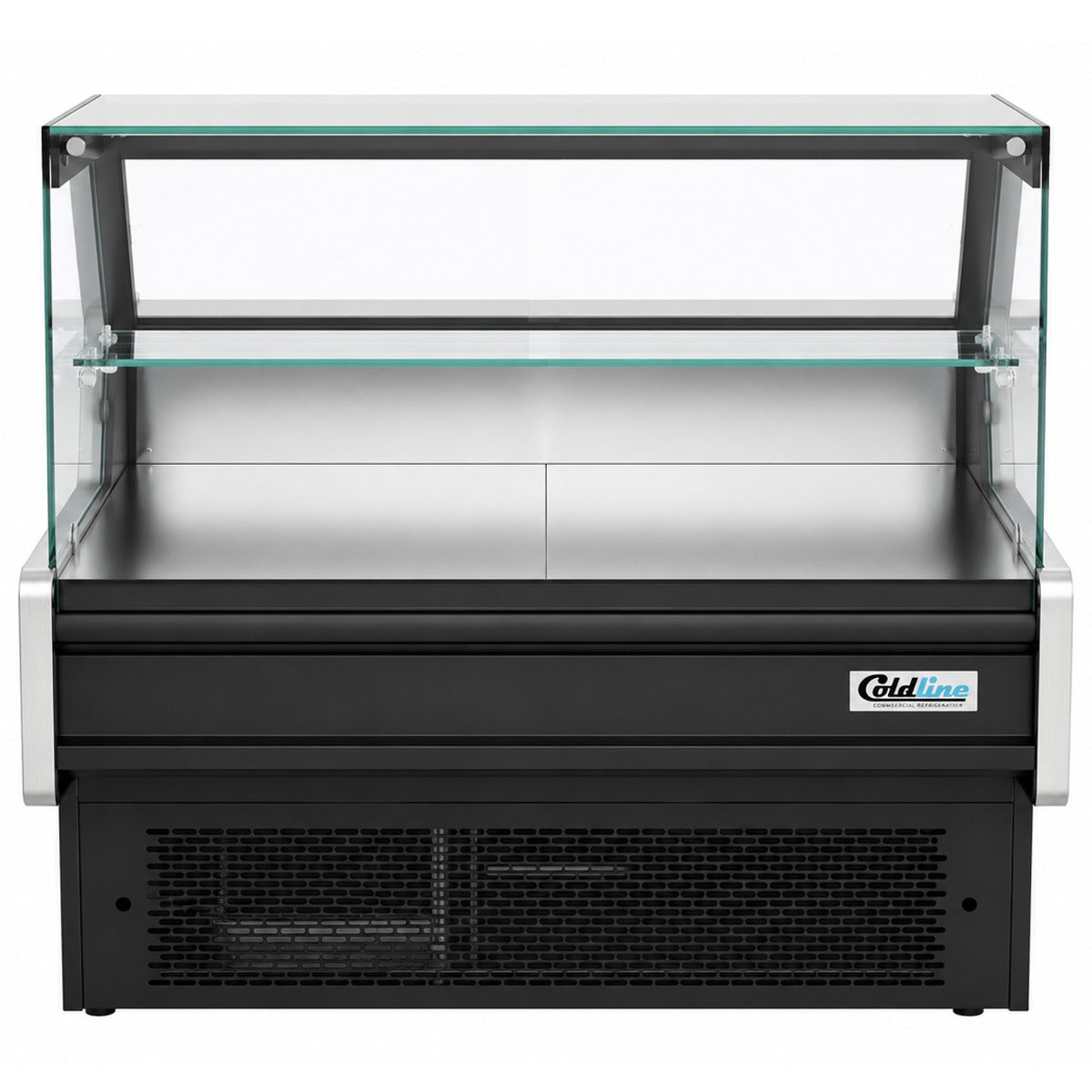 Coldline LDC48 48" Refrigerated Flat Straight Glass Meat Deli Case with Rear Storage