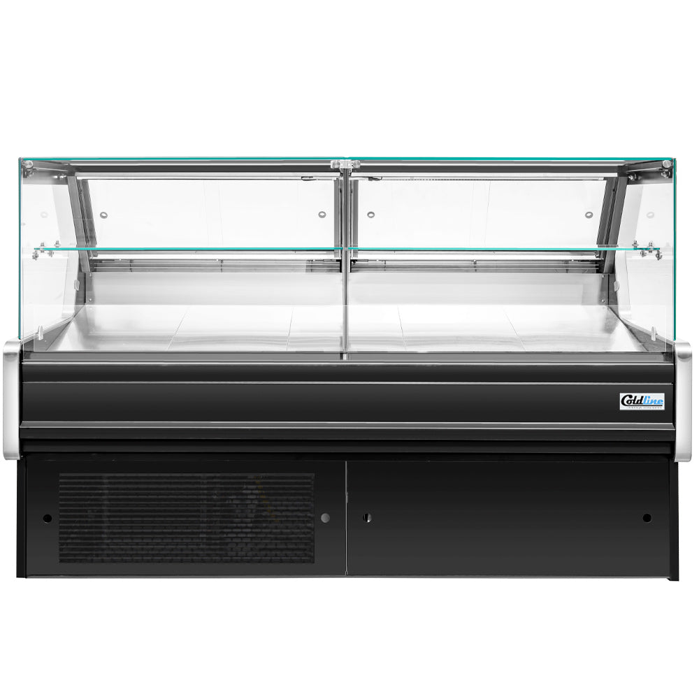 Coldline LDC72-RM 72" Flat Straight Glass Meat Deli Case for Remote Condensing
