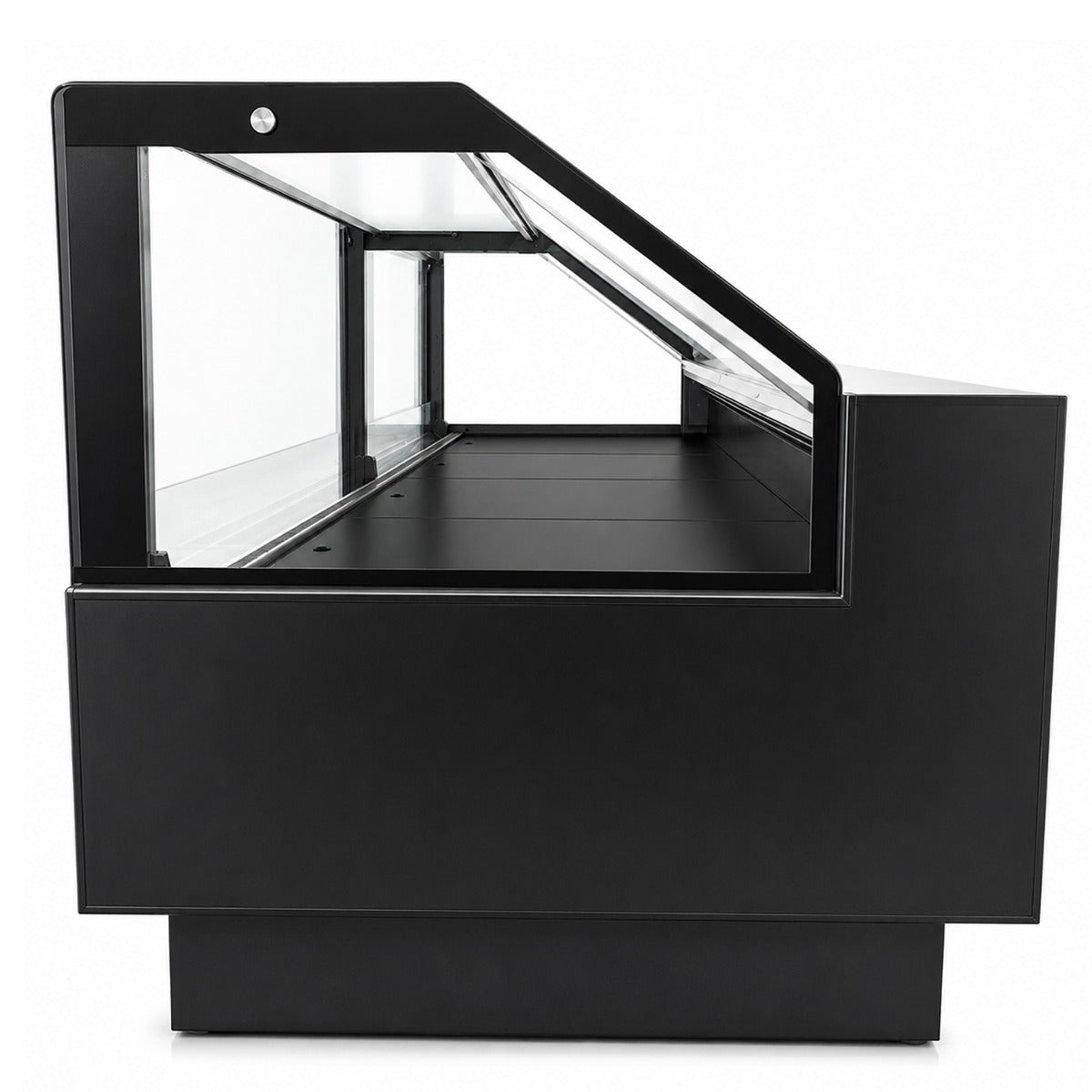 Coldline LDCD102 102" Deep Depth Refrigerated Flat Straight Glass Meat Deli Case with Rear Storage