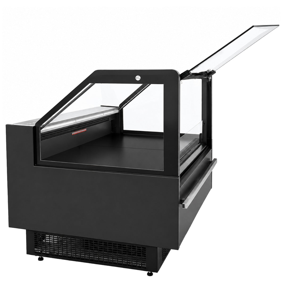 Coldline LDCD52 52" Deep Depth Refrigerated Flat Straight Glass Meat Deli Case with Rear Storage