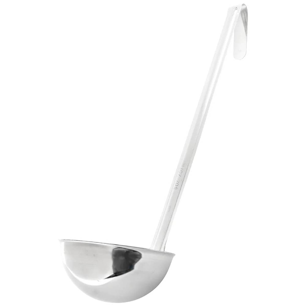Winco LDI-8 One-Piece Stainless Steel 8 oz LDI Series Serving Ladle w/ 12 1/2" Long Handle | 6 to 8 oz