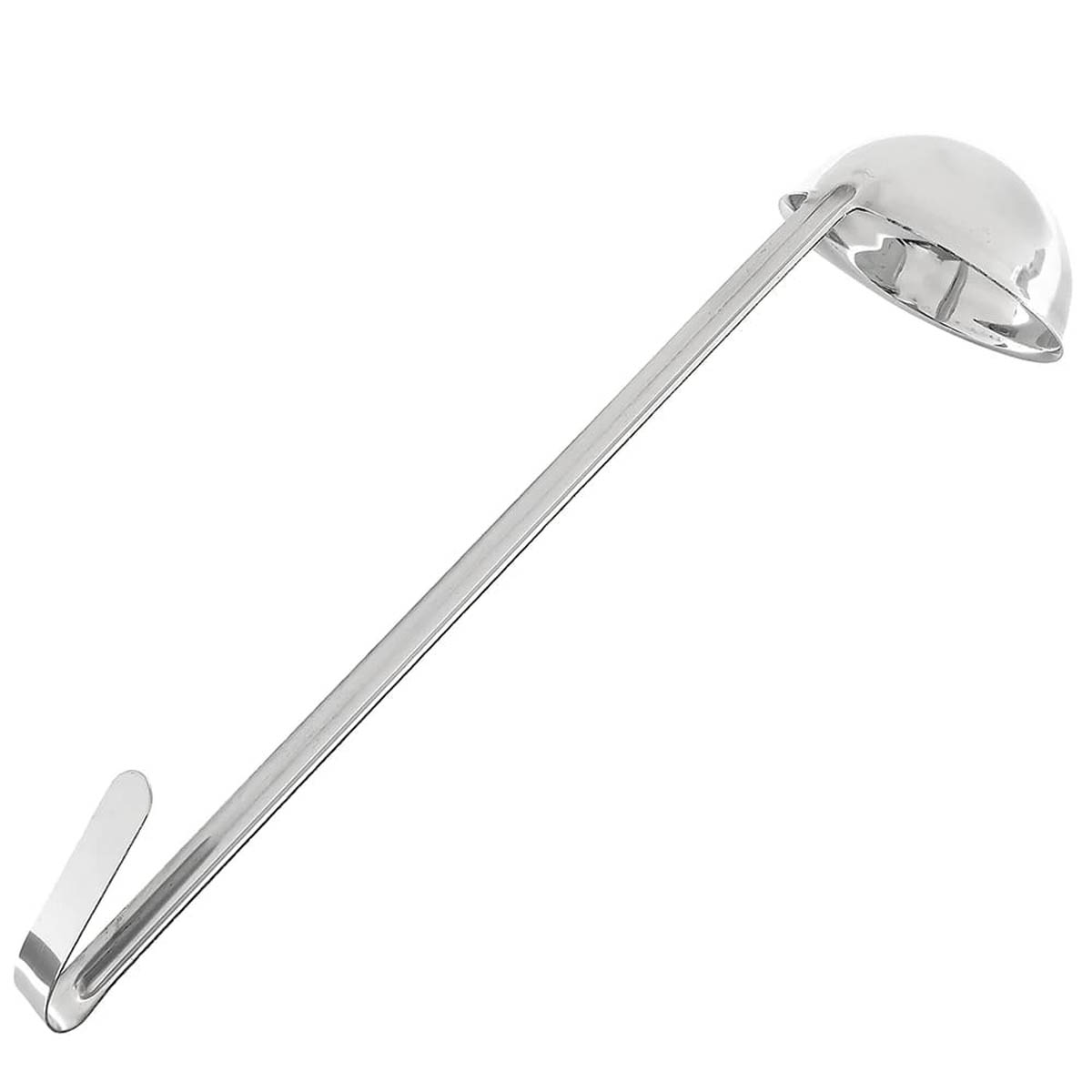 Winco LDI-8 One-Piece Stainless Steel 8 oz LDI Series Serving Ladle w/ 12 1/2" Long Handle | 6 to 8 oz