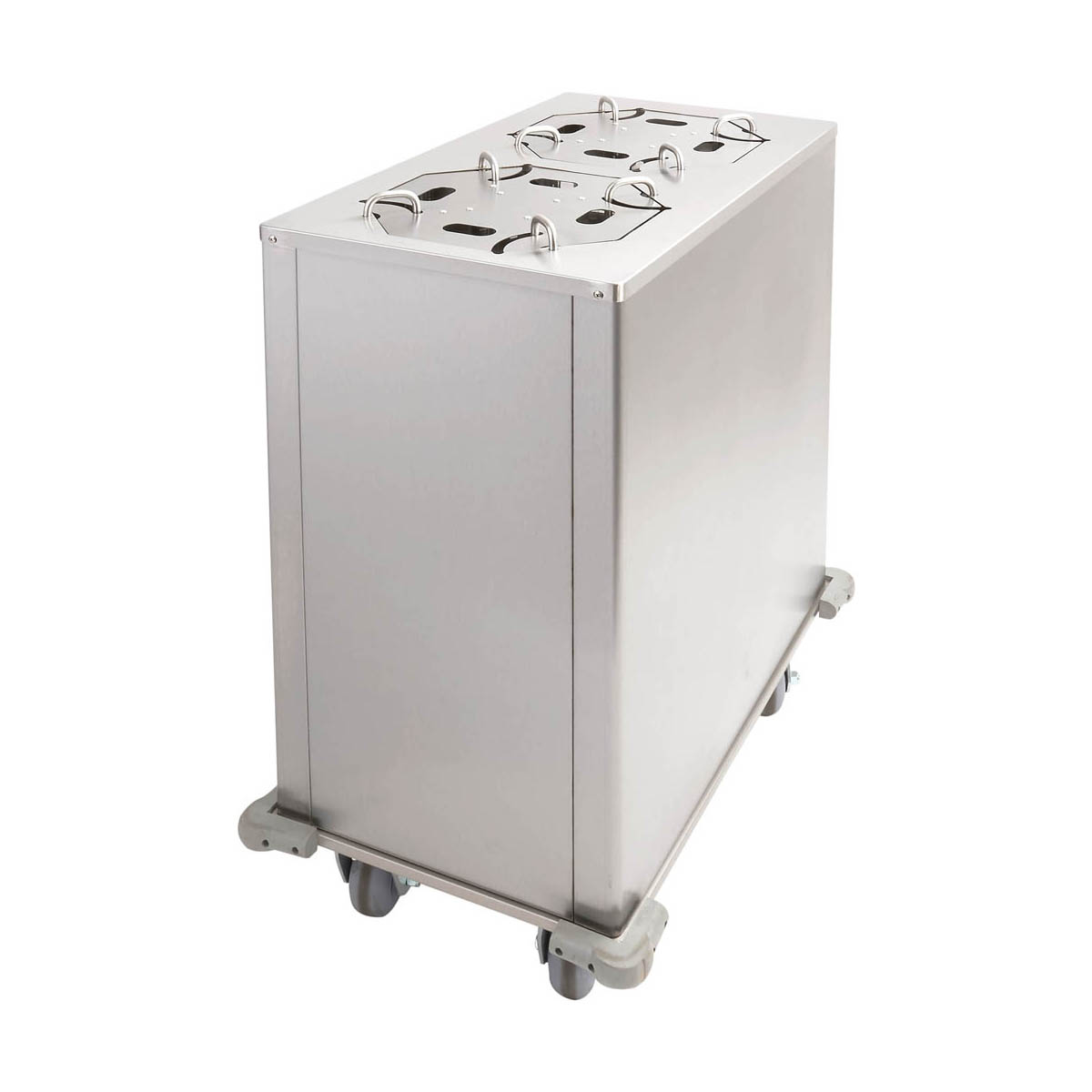 Adcraft LR-2 Adjustable Heated 2-Stack Dish Dispenser w/ Enclosed Base, 8" to 12" Dia. Plates
