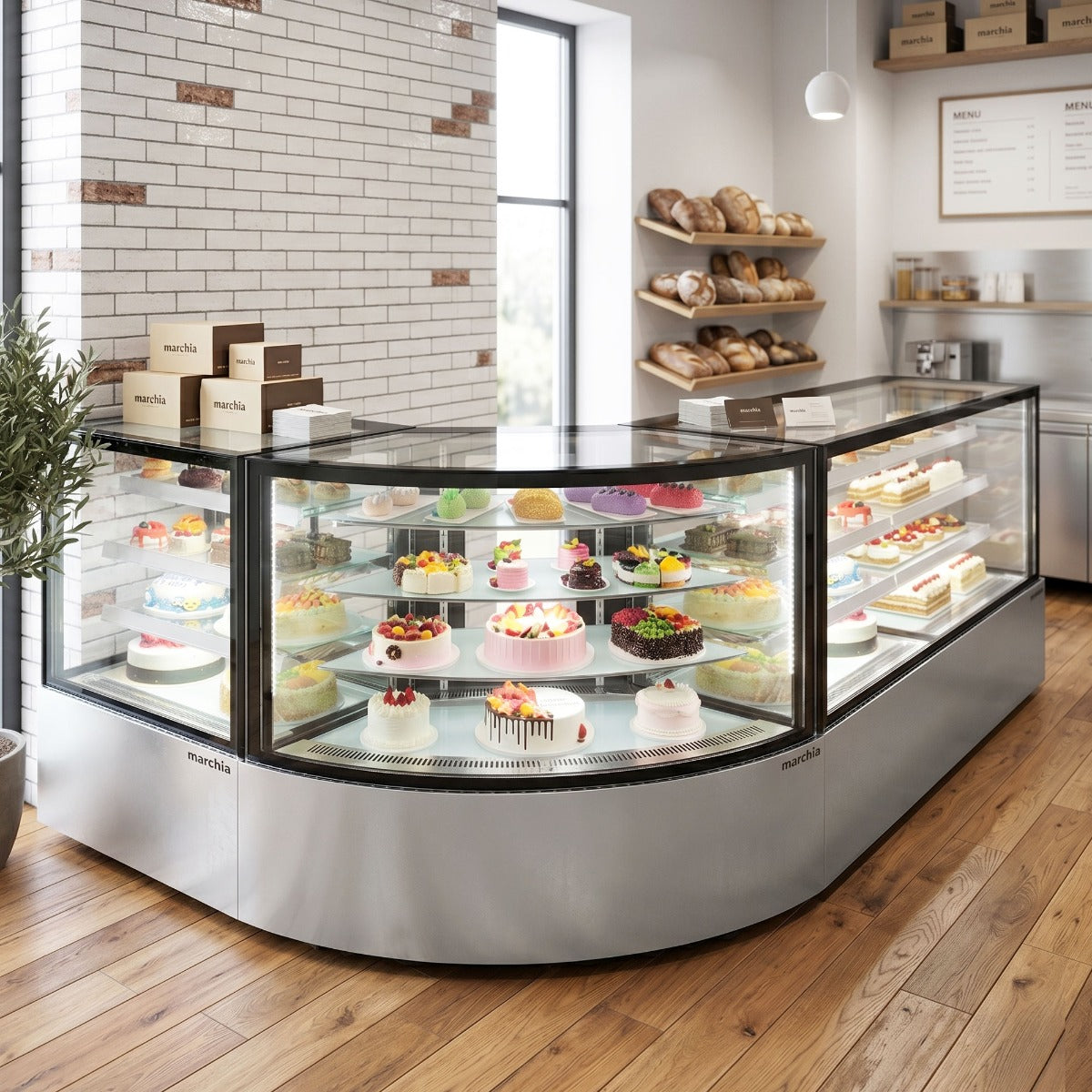 Marchia MBT72-ST 72" Straight Glass Refrigerated Bakery Display Case