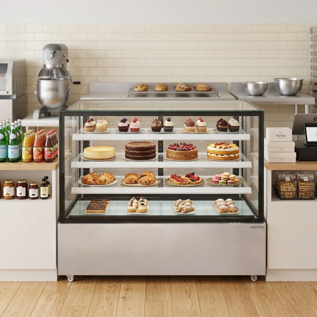 Marchia MBT72-ST 72" Straight Glass Refrigerated Bakery Display Case